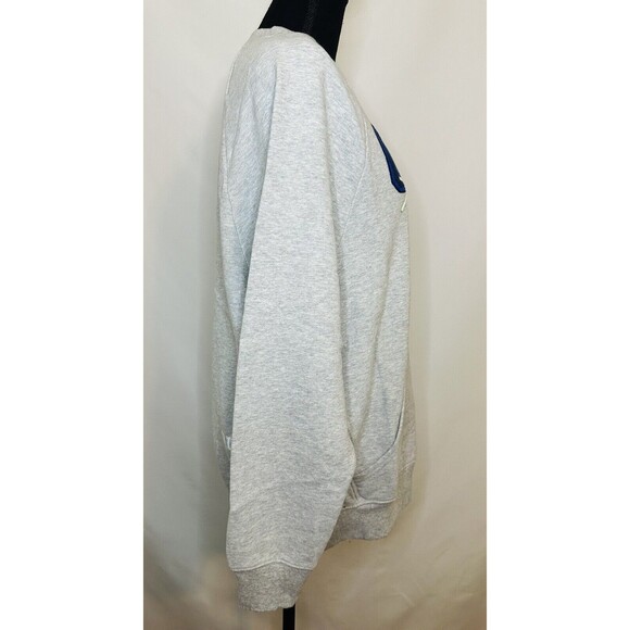 OFFLINE AERIE Oversized Embroidered Gray Crewneck Pullover Sweater XS NWT - Picture 4 of 12